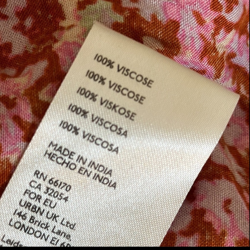 Free People One I Love Dress in Caramel Combo Pink and Tan Maxi Ruffle Hem Sz L - Picture 9 of 16